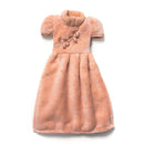 GobekUsa Coral Fleece Cheongsam Hand Towel: Soft, Absorbent, Quick-Drying For Household & Wall Mount