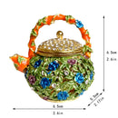 GobekUsa Enameled Metal Jewelry Trinket Box Figurines Hand Painted Storage Case