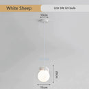 GobekUsa Animal Resin Pendant Lamps: Bear Rabbit Dog Sheep Bunny Chandelier for Children's Room