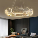 GobekUsa Ginkgo Gold Acrylic LED Pendant Light - Modern Minimalism Chandelier