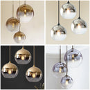 GobekUsa Gradient Glass Chandelier: Modern Nordic Living Room Lighting for Bedroom or Restaurant
