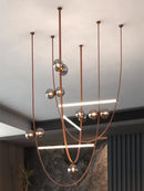 GobekUsa Leather Chandeliers 2023 LED Minimalist Home Decor Lighting for Living Room