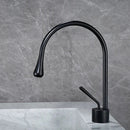 GobekUsa Brushed Gold Basin Faucet Hot Cold Black Sink Kitchen Swivel Water Crane