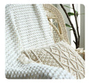 GobekUsa Knitted Nordic White Casual Blanket - Soft & Comfortable Sofa Throw Bed End Cover for Home Decor & Travel