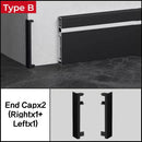GobekUsa LED Skirting Aluminum Profiles: Brushed Gold/Black, Conner Baseboard, Diffuser, Stair, Floor, Wall Decor