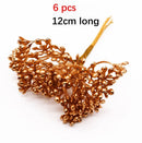 GobekUsa Gold Hybrid Flower Cherry Stamen Berries Bundle for DIY Decor