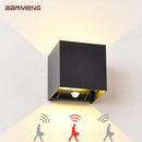 GobekUsa LED Motion Sensor Wall Lamp IP65 Waterproof 9W 12W 20W Indoor Outdoor Sconce
