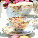 GobekUsa Ceramic Afternoon Tea Set with Spoon - Elegant Tea Cup, Saucer, and Mug Combo