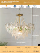 GobekUsa Glass Dining Room Chandelier: Retro French Style for Living & Master Bedroom