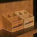 GobekUsa Desktop Tissue Box Pen Holder Sundries Organizer Plastic Storage Bin