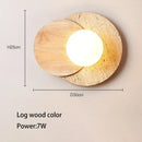 GobekUsa Cream Style Bedroom Wall Lamp Stone Wood Wabi-sabi Decor G9 Bulb Soft Light