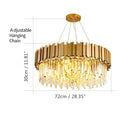 GobekUsa Gold Black Crystal Chandeliers LED Ceiling Light for Luxe Living & Hospitality