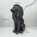 GobekUsa Lion Resin Art Statue: Morden Geometry Figurine for Home Office Decoration