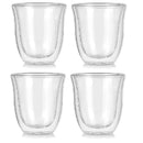 GobekUsa 5PCS Double Wall Glass Coffee Mugs Set, 150ml Insulated Cups for Bar Tea Juice