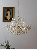 GobekUsa Crystal Flower Pendent Chandelier - Modern Design for Living Room, Restaurant, and Bedroom