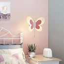 GobekUsa Butterfly Girl Cartoon Children Room Lamp with Energy-Saving LED for Bedroom