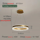 GobekUsa Crystal Ring LED Pendant Light - Modern Home Lighting for Bedroom and Restaurant