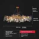 GobekUsa French Crystal Chandelier for Dining Room: Elegant Copper Branch Ceiling Light
