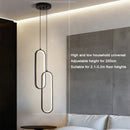 Nordic Black LED Pendant Light in Minimalist Aluminum