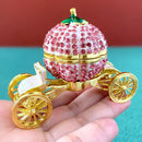 GobekUsa Crown Carriage Jewelry Trinket Box Wedding Ring Holder Home Decor Gift