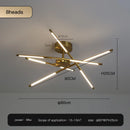 GobekUsa Gold LED Ceiling Chandelier for Living Room Bedroom Kitchen - Dimmable Pendant Light