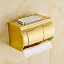 GobekUsa Bathroom Paper Phone Holder Shelf Towel Rack Toilet Tissue Box Silver Gold