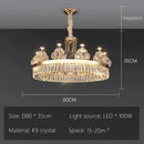 GobekUsa Luxe Crystal Ceiling Chandelier - Elegant Home Decor Hanging Light for Living Room