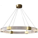 GobekUsa LED Chandelier with Acrylic Lampshade for Living Room Dining Bedroom Lighting