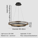 GobekUsa Double Circular LED Chandelier for Dining, Bedroom, Living Room - Modern Nordic Style
