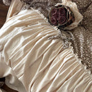GobekUsa French Floral Washed Cotton Bedding Set, Duvet, Sheet, Pillowcases