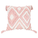 GobekUsa Boho Pink Geometric Tufted Tassel Pillow Covers 30x100cm - Decorative Double Pillows