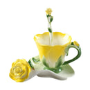 GobekUsa Enamel Rose Peony Floral Coffee Cup Wedding Birthday Gift