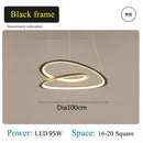 GobekUsa Kepler Round LED Chandelier for Living Room Decor White Pendant Lamp