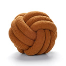 GobekUsa Handmade Knotted Boucle Circle Plush Pillow Brown