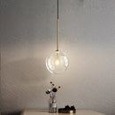 GobekUsa Clear Glass Ball Pendant Chandelier for Dining Room Bedroom Decor Lighting