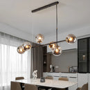GobekUsa Glass Ball LED Pendant Light Modern Chandelier for Living Room Decor