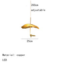 GobekUsa LED Chandeliers 20/25/30/35cm Copper Dining Room Lighting Fixtures