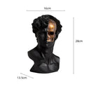 GobekUsa Golden Skeleton Abstract Resin Statue Home Decor Figure
