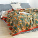 GobekUsa Cartoon Cat Summer Quilt - 100% Cotton Leisure Blanket