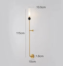 GobekUsa Copper Wall Lamp: Modern Nordic Marble Pendant Light for Living Room & Bedroom