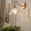 GobekUsa Brass LED Wall Sconce Clear Glass Pull Chain Switch Modern Vanity Light