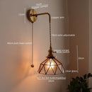 GobekUsa LED Wall Lamps: Nordic Modern Style for Bedroom, Bathroom, Restaurant with Pull Chain Switch
