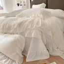 GobekUsa French Princess Wedding Bedding Set, Cozy Queen King Size Duvet Cover, Bed Sheet