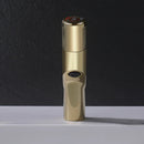 GobekUsa Gold Basin Faucet: Single Handle Push-Button Mixer Tap for Bathroom, Brass Material