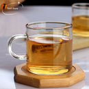 GobekUsa 2PC 120ml Glass Handle Coffee Cup Tea Mug Set for Milk Beer Juice