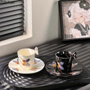 GobekUsa Butterfly Ceramic Tea Cup & Saucer Set for Elegant Dining Table Décor