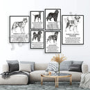GobekUsa Dog Breed Poetry Poster Collection: Vizsla, Pomeranian, Manchester Terrier, and More