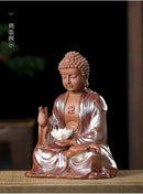 GobekUsa Ceramic Sakyamuni Buddha Statue 24cm - Chinese Style Decorative Ornament