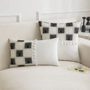GobekUsa Geometric Checker Cushion Cover: Nordic Style Decorative Throw Pillow Cover