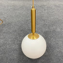 Modern White Frosted Glass Globe Pendant Light